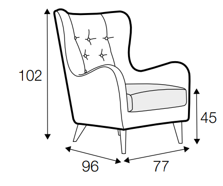 Pola Armchair Dimensions