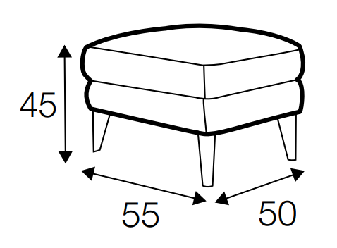 Pola Footstool Dimensions