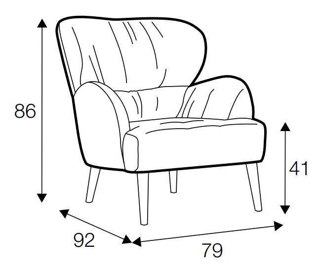Ross Armchair Dimensions