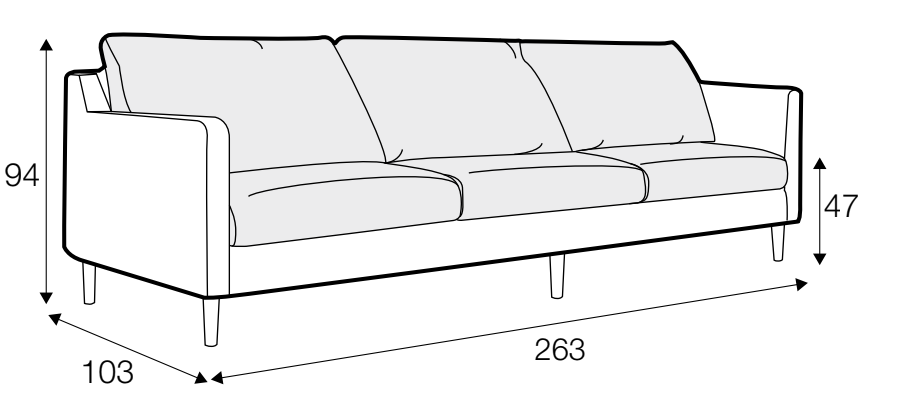 Sally 3xl Dimensions