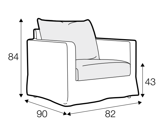 Sally Armchair Dimensions