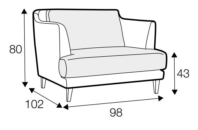 Vera Armchair Dimensions